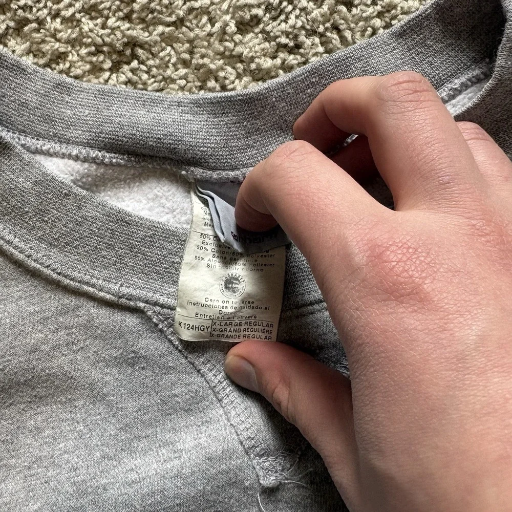 Vtg Carhartt K124 MOS Sweatshirt Mens XL Reg Gray - Picture 6 of 8